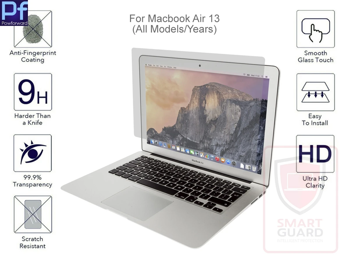 For MacBook Air 13 Защитная пленка из закаленного стекла с защитой от царапин для MacBook Air 11,6 13,3 15,4 Pro 13 ''15'' retina touchbar - Цвет: For MacBook Air 13