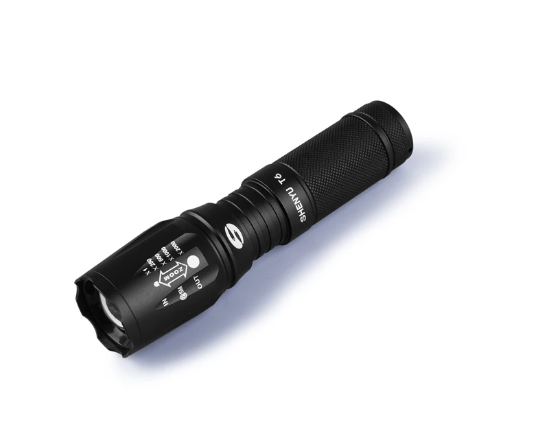

SHENYU Tactical LED Flashlight Super Bright Adjustable Focus Flashlight with 2000 Lumens by 26650 lithium ion battery