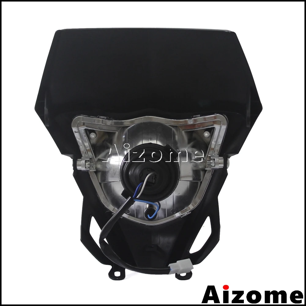 Универсальная мотоциклетная фара 35 Вт обтекатель Мотокросс Байк черный маяк