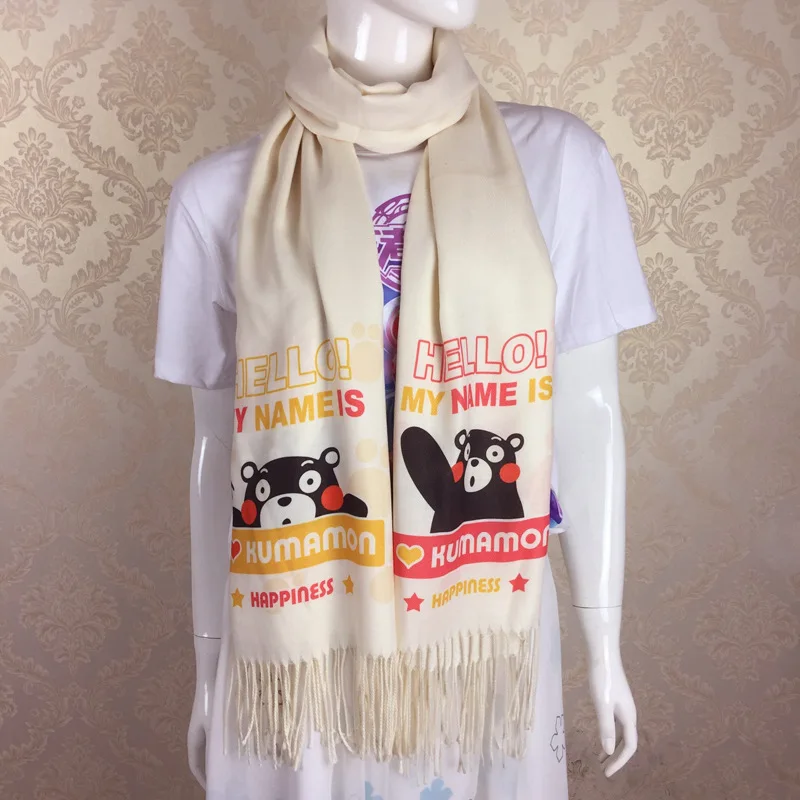 Kumamon шарф с медвежонком аниме для женщин мальчиков девочек имитация кашемира