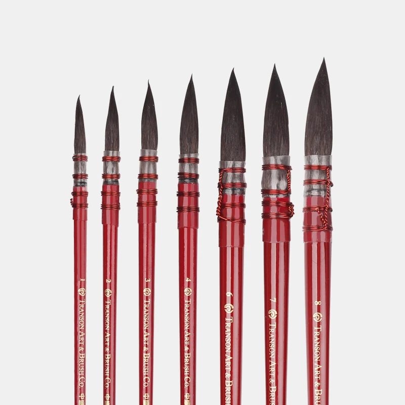 1 шт. круглые кисти для рисования белкой и акварелью профессиональные острые