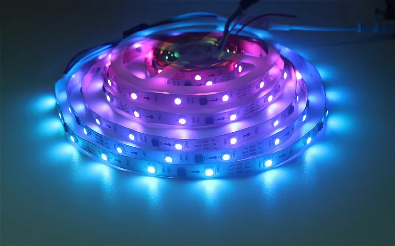 DC 12 V 5050 SMD умная ИС(интеграционная схема) Светодиодные ленты светодиодные ленты WS2811 пикселей RGB полный Цвет лента 30 светодиодный s/M Мощность адаптер 14 Комплект поставки пульта дистанционного управления