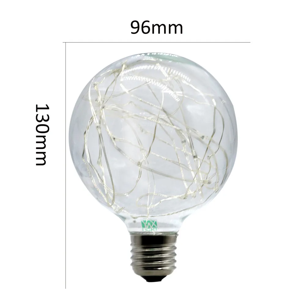 YWXLight Новогодняя G95 Светодиодная лампа E27 RGB 1 Вт 85 в 265 гирлянда Рождественские огни