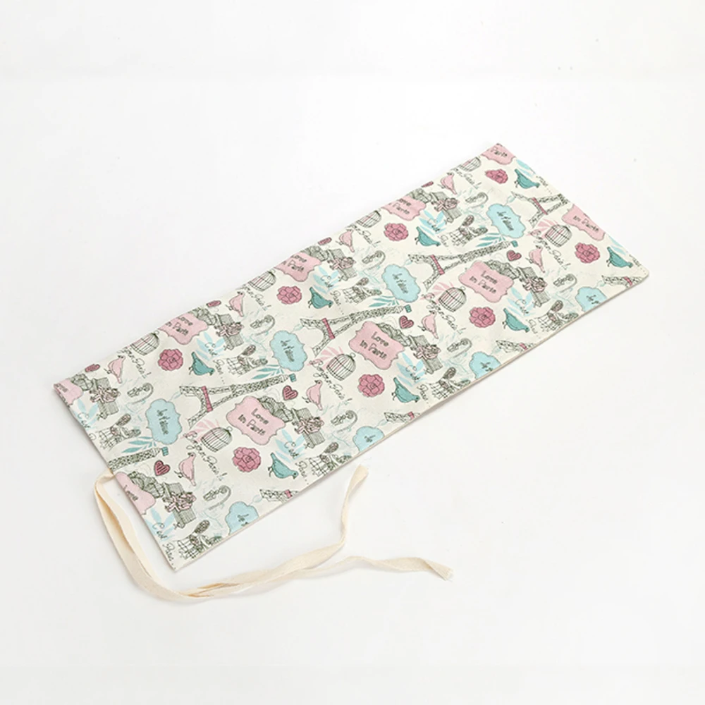 С национальной вышивкой холст ручной работы сумки пенал 36/48/72 Отверстия мешок