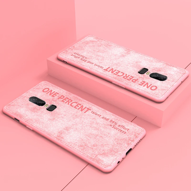 Противоударный чехол ADKO для One plus 6 ультратонкий тканевый с текстурой OnePlus 7 7T T