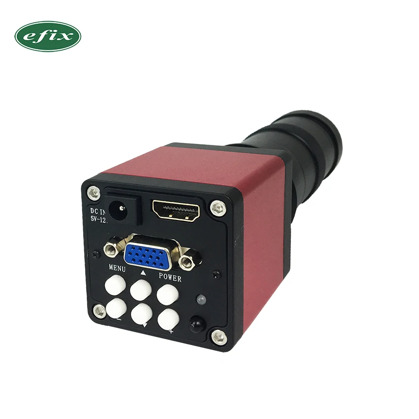 Efix 14MP HDMI VGA HD промышленность 60F/S видео микроскоп камера 180X/130X C-mount объектив двойной интерфейс синхронный выход дистанционного управления