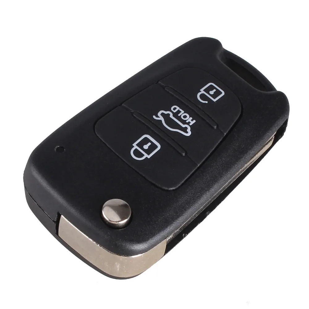 DANDKEY New 3 Buttons Flip Folding Remote Key Shell For Hyundai IX35 KIA Rondo Sportage Soul Rio|for hyundai key|shell kiashell key |