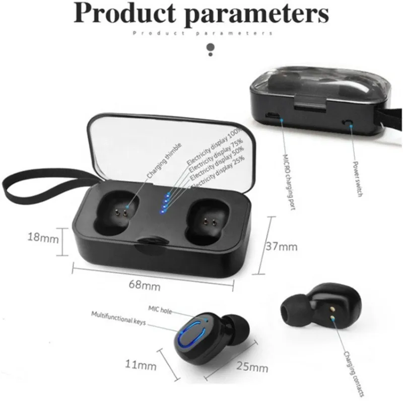 T18 TWS Bluetooth наушники бинауральные звонки стерео истинные Беспроводные с