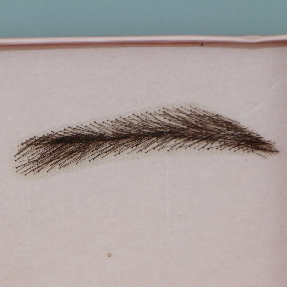 004 бесплатная доставка накладные брови с бровей топ / человеческих волос 100%