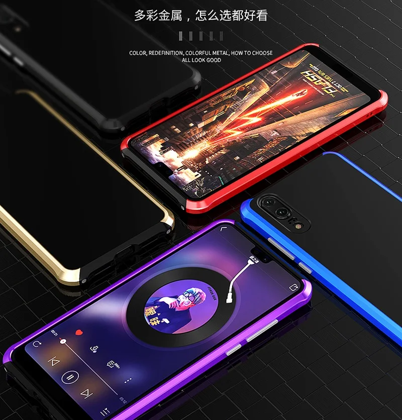 Роскошный металлический чехол для телефона Huawei P20 занятий спортом на открытом
