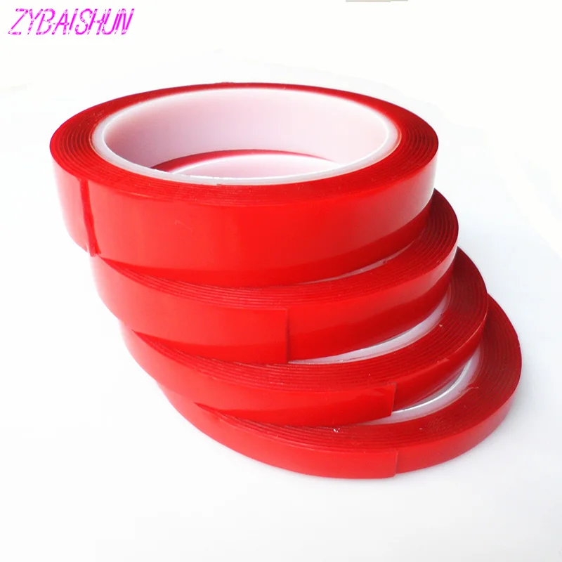 Красная Двухсторонняя клейкая лента 3 м высокопрочная акриловая гелевая