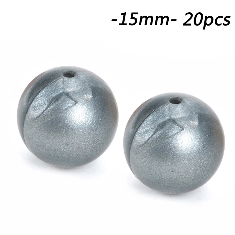 metal sliver LOFCA 20 шт/лот силиконовые бусины 15 мм круглой формы свободные Прорезывания Зубов Бисер ребенок прорезывание зубов игрушки DIY пищевого класса жевательные бусины - Цвет: metal sliver
