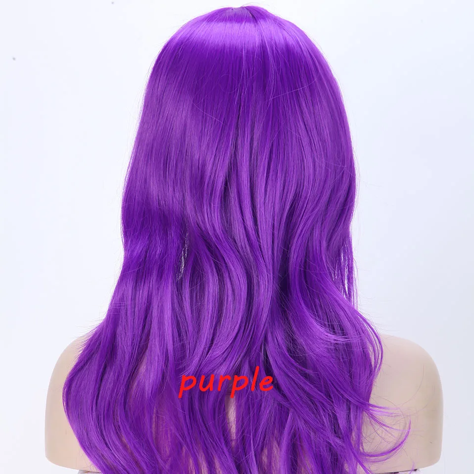 purple S-noilite длинные волнистые косплей красный зеленый Puprle розовый черный синий серебристый серый коричневый синтетические волосы парики - Цвет: purple