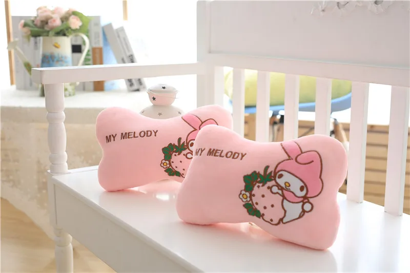 1 пара 27 см милая плюшевая подушка с бантом My Melody для шеи автомобиля чехол ремня