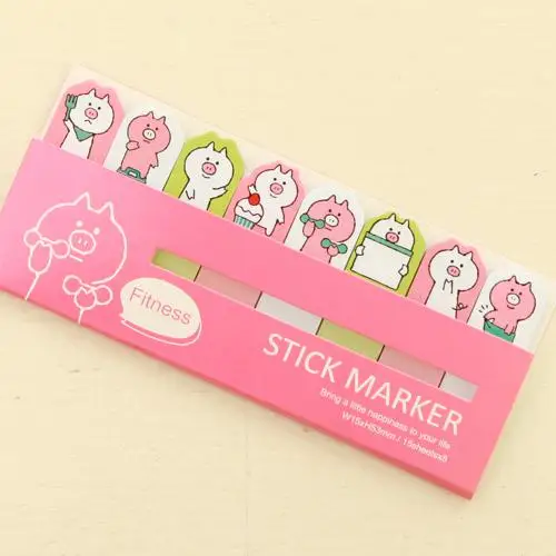 Корейский Японский милый Kawaii панда кошка животные Липкие заметки страницы флаг планировщик наклейки канцелярские принадлежности - Цвет: D