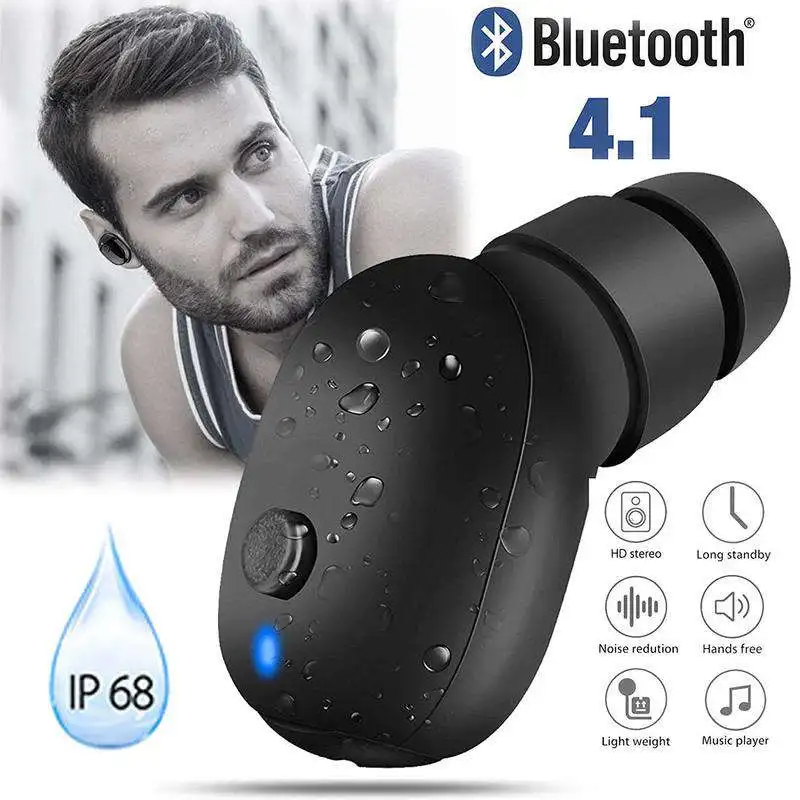 ABSQ Ip67 Водонепроницаемый Bluetooth 4 2 гарнитуры для плавания беспроводные наушники