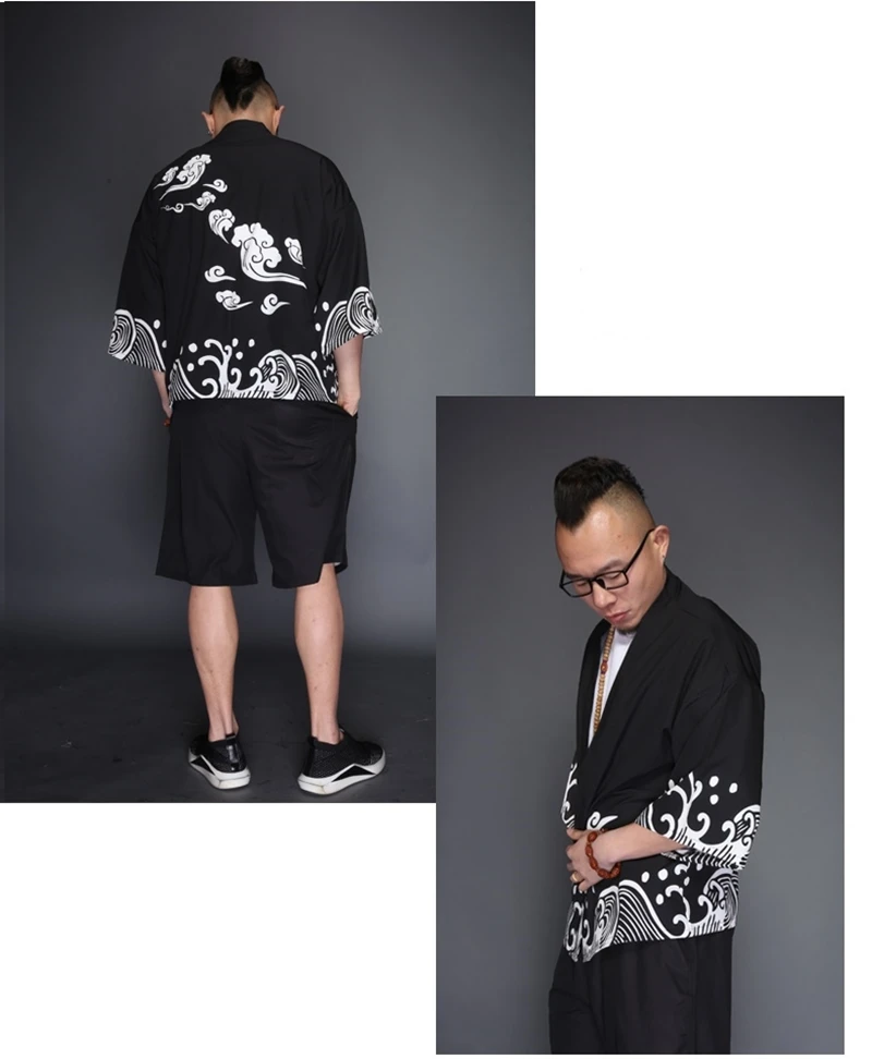 Yukata haori, мужское японское кимоно, кардиган, мужской костюм самурая, одежда, кимоно, куртка, мужское кимоно, рубашка yukata haori FZ2007