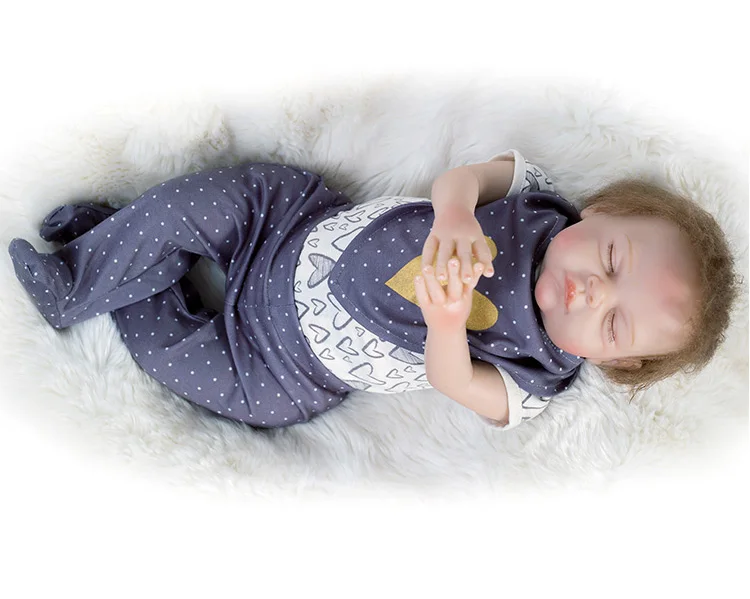 52 см реалистичные Возрожденные младенцы силиконовые куклы Реборн игрушки ткань