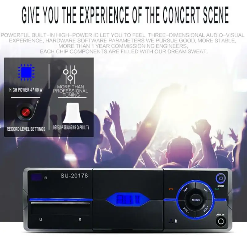 12 В ЖК MP3-плеер FM Радио стерео аудио Музыка USB SD цифровой Bluetooth с в тире Автомобильная электроника автомобиль-Стайлинг