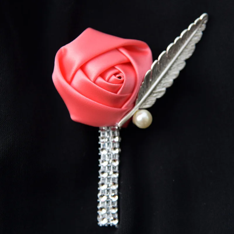 

Artificial Flower brooch Wedding boutonniere Wedding Prom Corsage Groom Bridesmaid Groomsmen Flowers Boutonniere D545