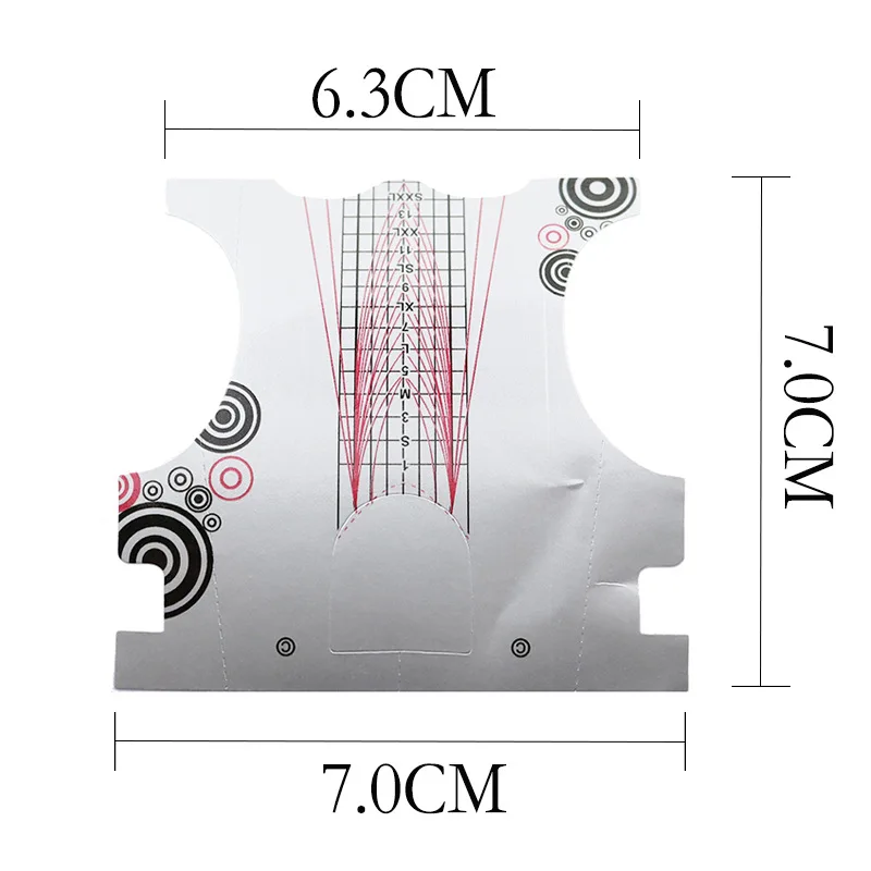 100 шт. в упаковке серебристо-серые формы для дизайна ногтей инструмент