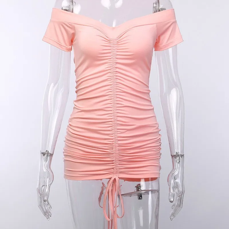 Thereadict облегающее Бандажное платье с завязками женское летнее мини-платье