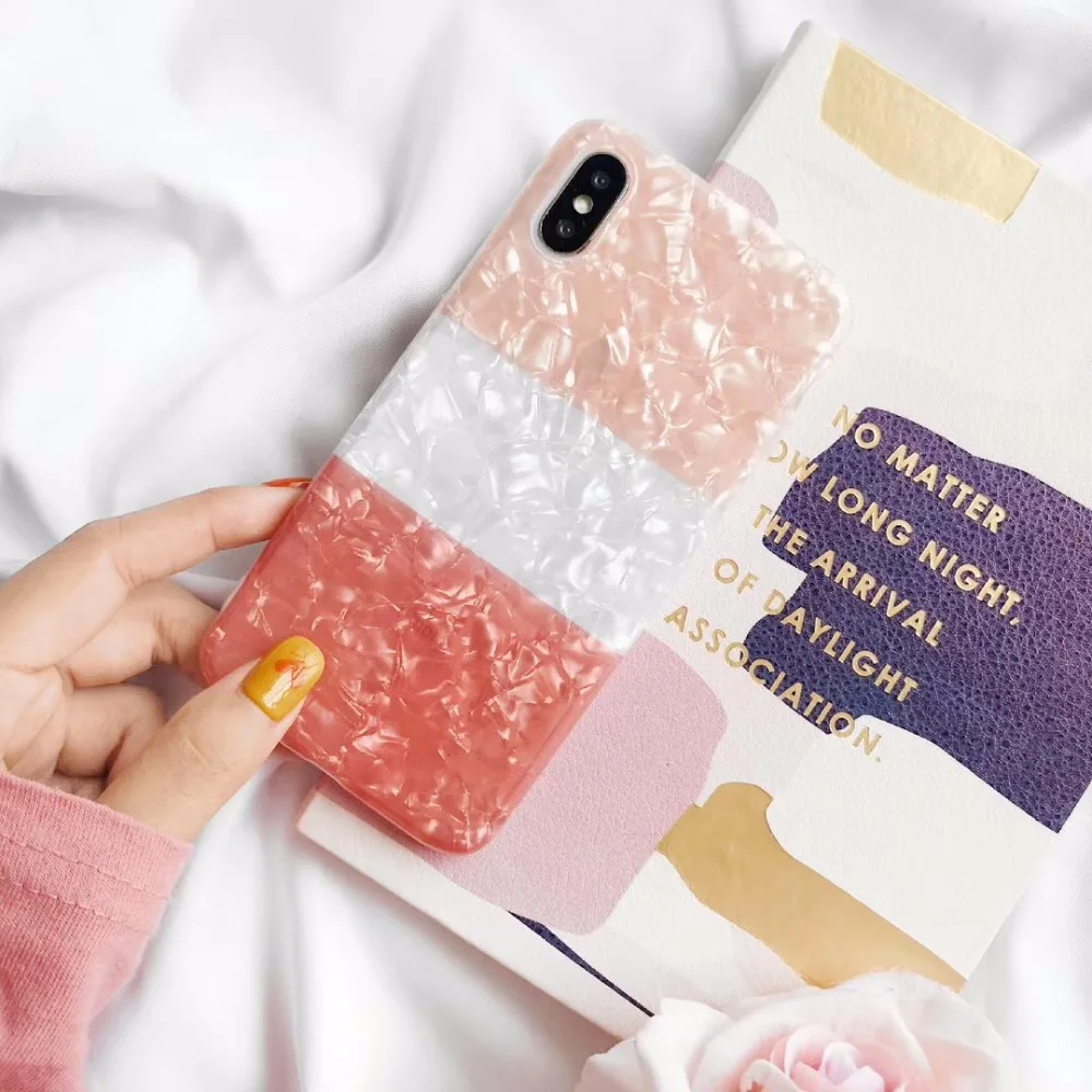 Градиент цвета с блестками чехол для телефона iphone XS Max X XR Глянцевая Мягкий