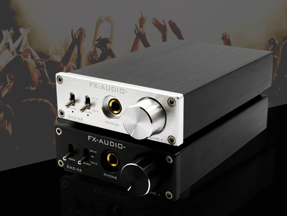 Mini 2.0 Headphone Amp HiFi Audio Decoder DAC USB Coaxial Optical Output FX Audio DAC-X6 RCA Headphones Amplifier 24Bit 96KHz