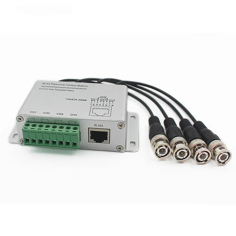 ESCAM CCTV 4 канала Пассивный передатчик видео балун BNC штекер UTP Rj45 Cat5 4 CH UTP Видео балун передачи для системы видеонаблюдения