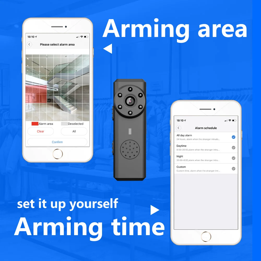 HD Смарт Мини Wifi камера AI обнаружения человека IP/камера AP Ali Облачное хранилище ИК Ночное Видение камера безопасности Макс 128G