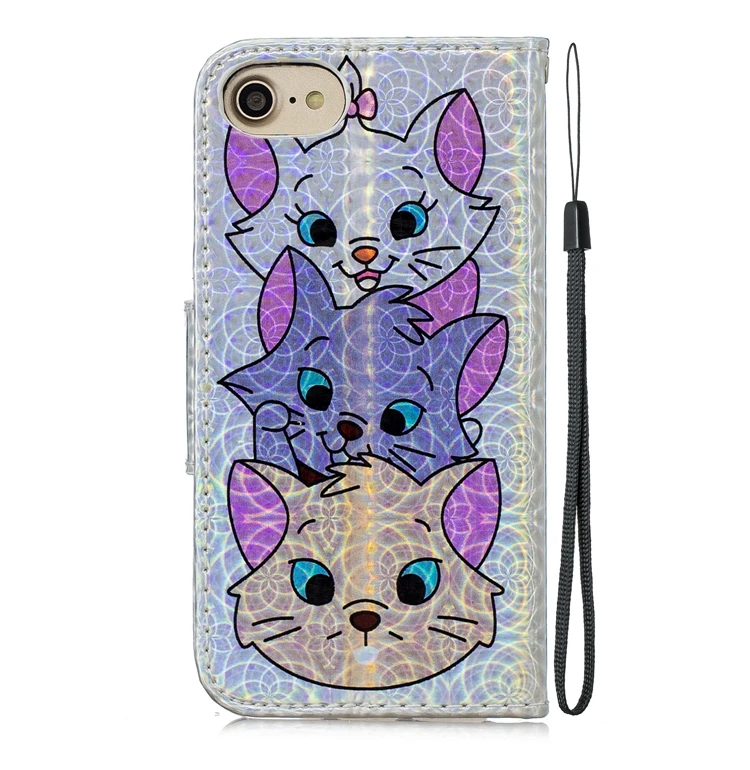 Флип-чехол для телефона 3D единорог кожаный флип-чехол для iPhone 5 5S SE 6 6S 7 8 Plus X XS XR XS Max Touch 5 Touch 6 Capinha Etui