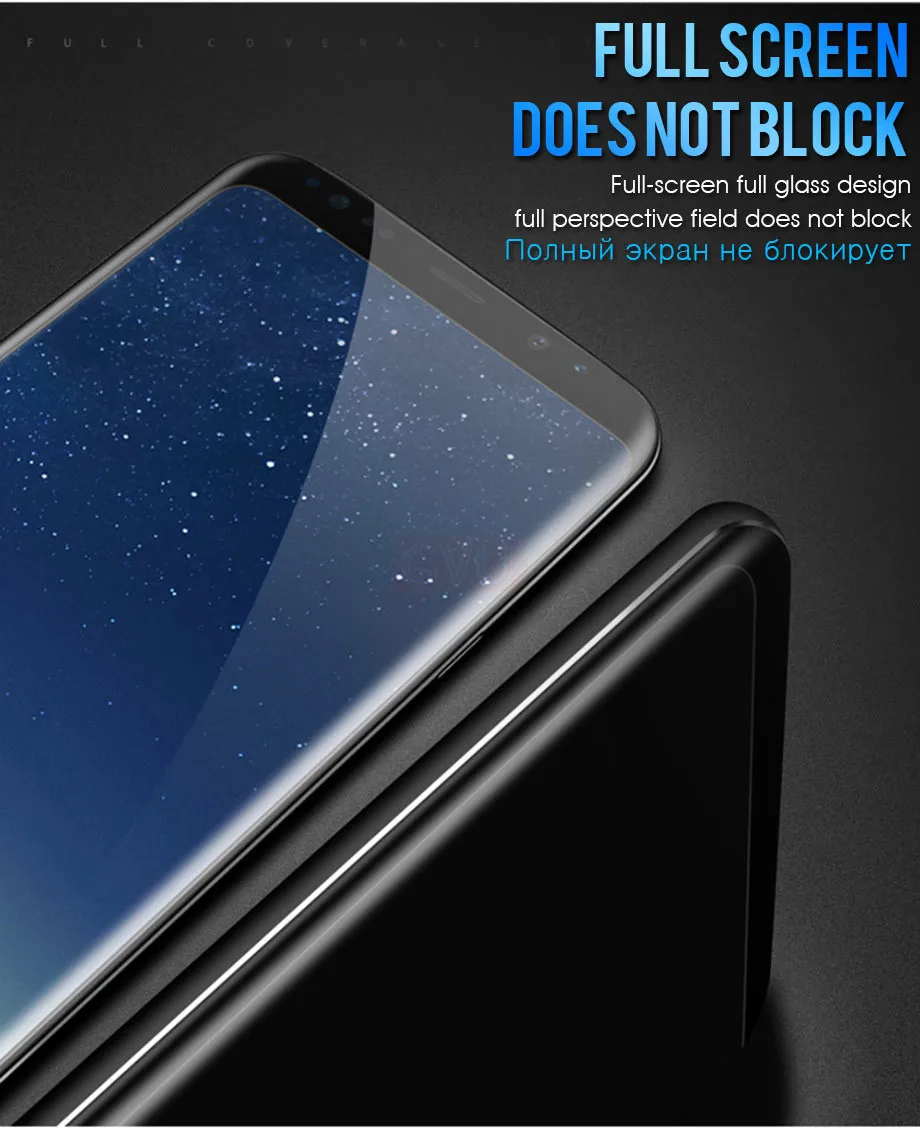 8D полное покрытие из закаленного стекла для samsung Galaxy S8 S9 Plus Note 8 9 Защита экрана для samsung S7 S6 Edge стеклянная пленка