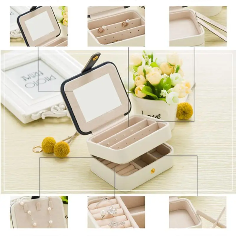 Шкатулка для украшений ожерелье органайзер серьги кольцо держатель