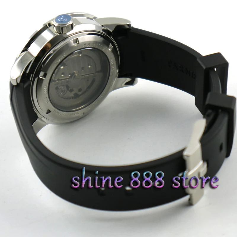 

Fashion 42mm Parnis Sapphire Automatic Watch Men Luminous Number Mechanical Wristwatch