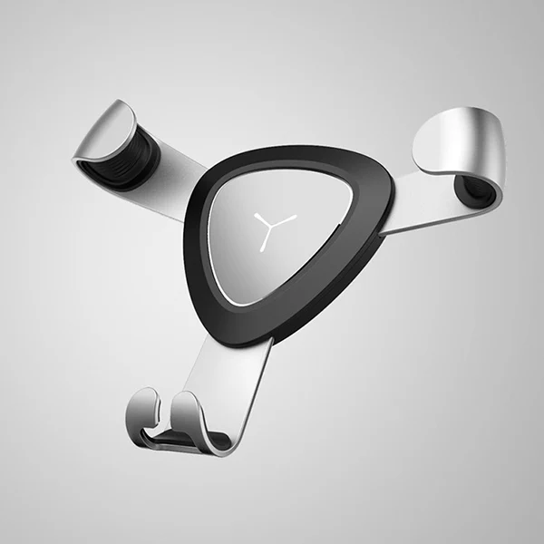 Silver Gravity Air Vent Автомобильный мобильный телефон держатель стойки GPS смартфон крепление авто аксессуар мини Универсальная Мобильная поддержка в Автомобильный кронштейн - Цвет: Silver
