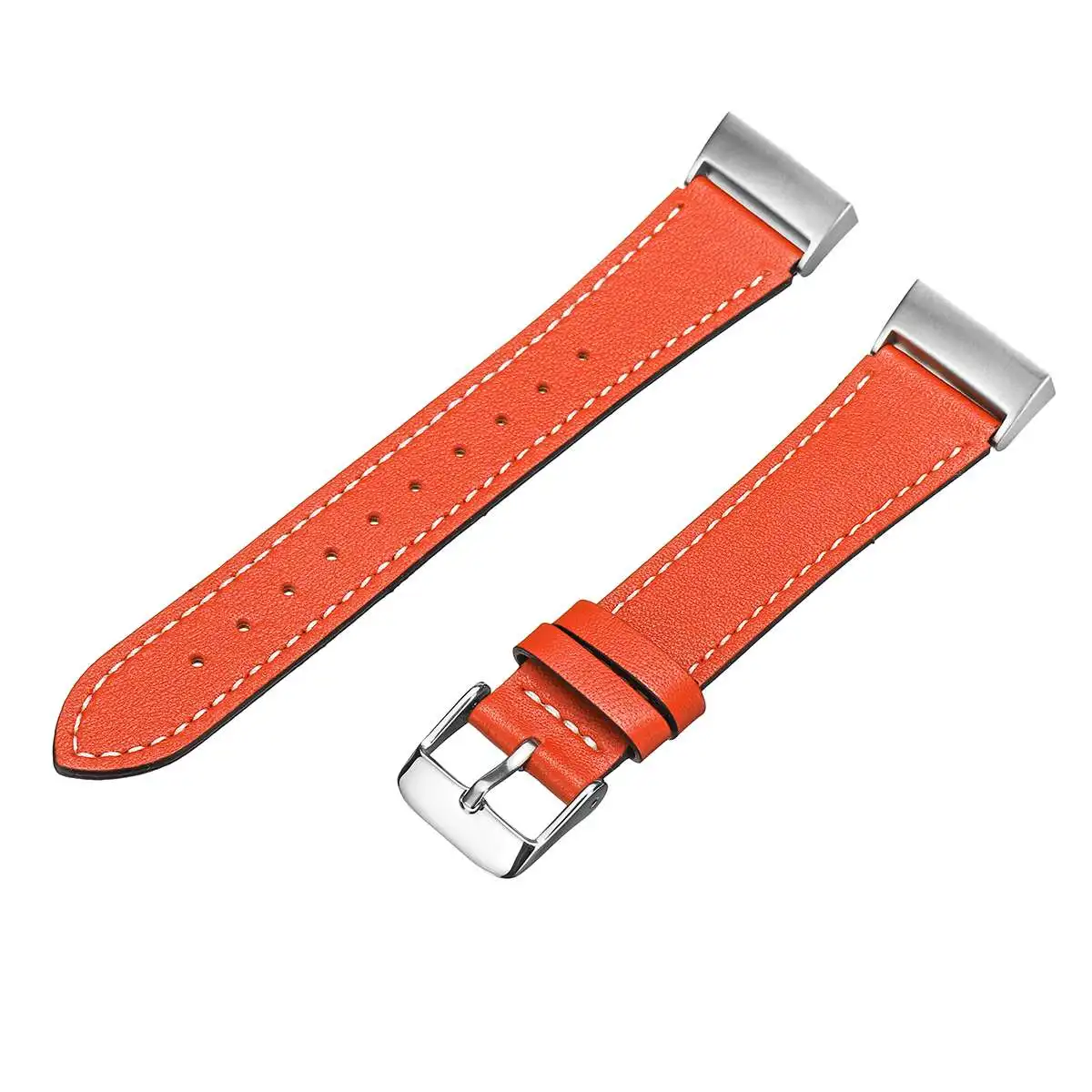 Orange Роскошный ремешок для часов из натуральной кожи, сменный ремешок для Fitbit Charge 3, умный Браслет, ремень, ремешок для часов, аксессуары - Цвет: Orange