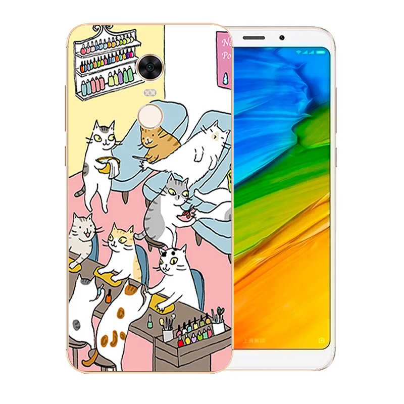 5 99 дюймов для Xiaomi Redmi Plus задняя крышка телефона мягкий силикон Redmi5 кошки Семейные