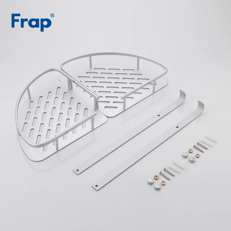 Frap Новая двухслойная полка для ванной комнаты держатель космическая алюминиевая