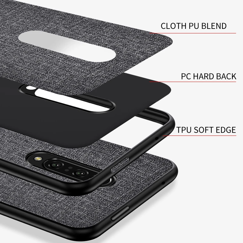 Fabric Cloth PU Leather Phone Case For Oneplus 6 6T 7 Pro Canvas Fashion TPU Cover Cases | Мобильные телефоны и