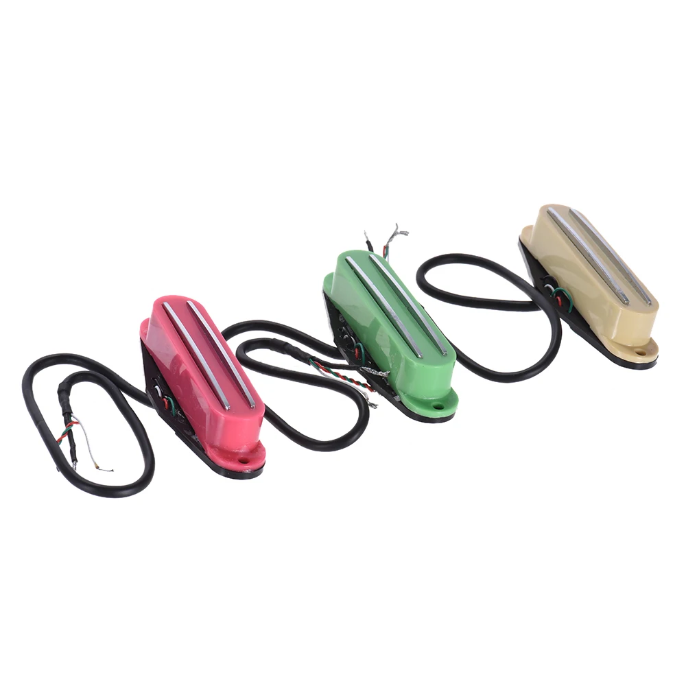 3 шт. Съемник-хамбакер с двумя рельсами для электрогитары молочный зеленый и