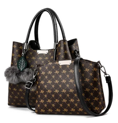 Women PU Leather Handbags Set 2 Pcs Handbag Women Ladies Hand Bags Shoulder Bag for Women Messenger Bag Sac a Main
