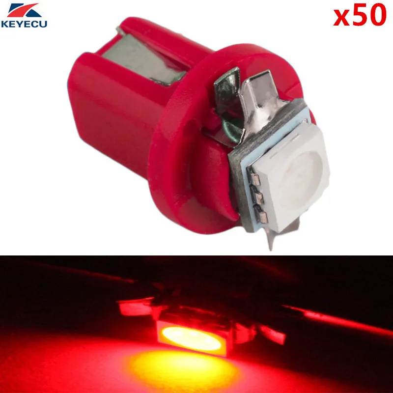 KEYECU 50 шт. красный 1157 BAY15D S25 12V 21/5W Автомобильная Запасная лампа двойной контакт