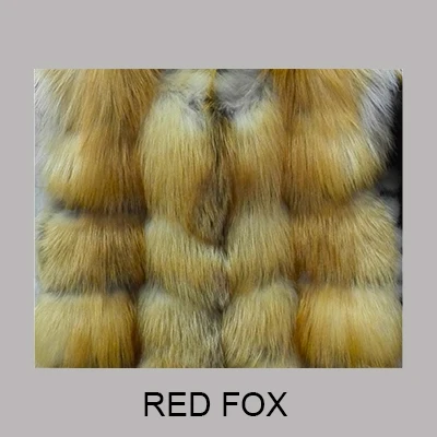 red fox RuiXiangTe новинка женский натуральный мех шуба из песца с капюшоном польто для зими шуба заказ прямая постовка с фабрики - Цвет: red fox