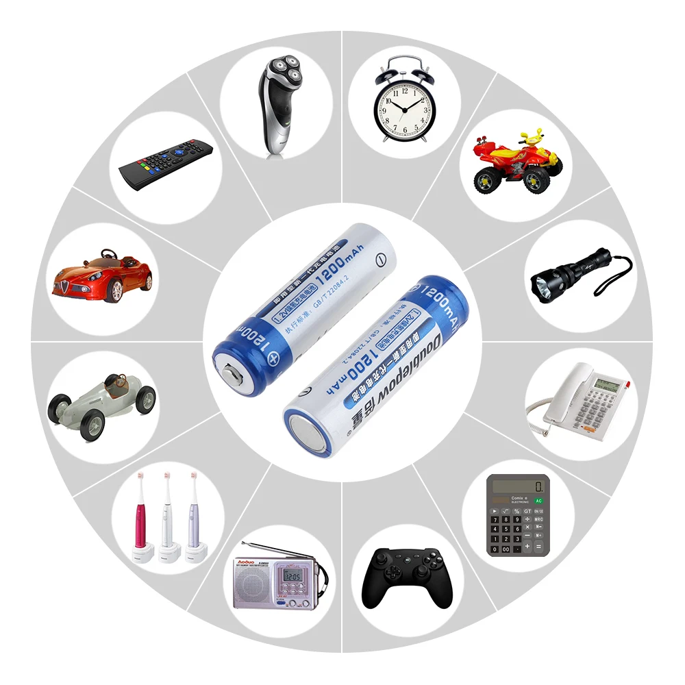 8 шт. Doublepow 1 2 V 1200 mAh Ni MH AA Батарея Перезаряжаемые LSD аккумуляторы с цикла для