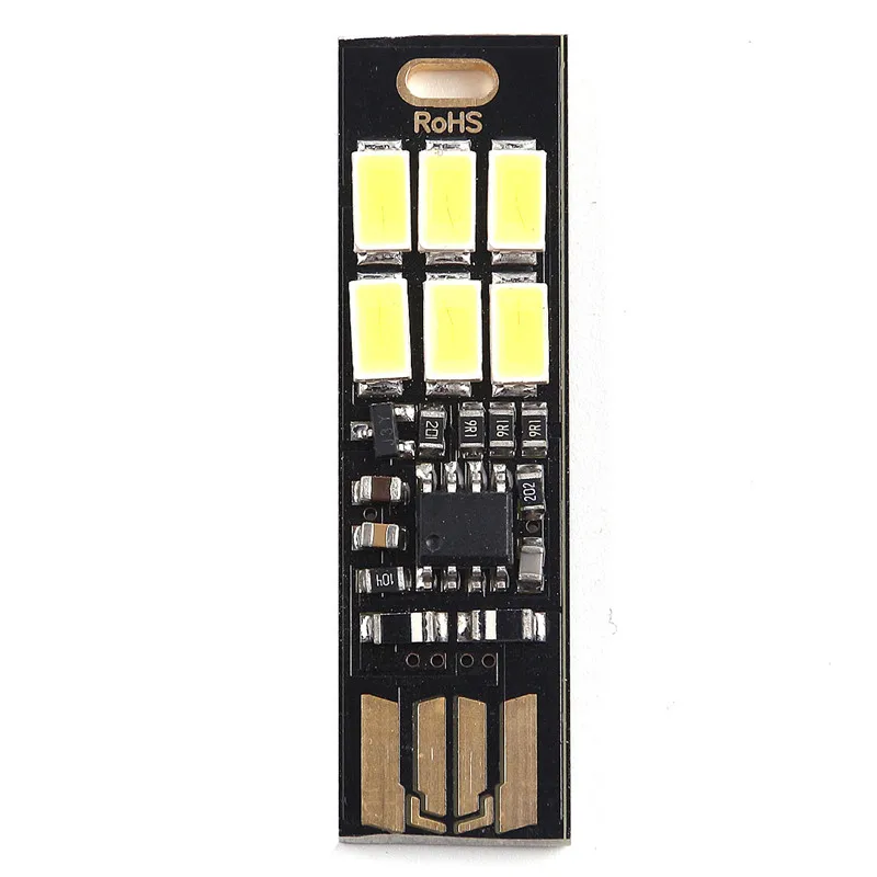 CHENGYILT 1 шт. портативный мини USB мощность 6 LED лампа Вт 5 В сенсорный диммер