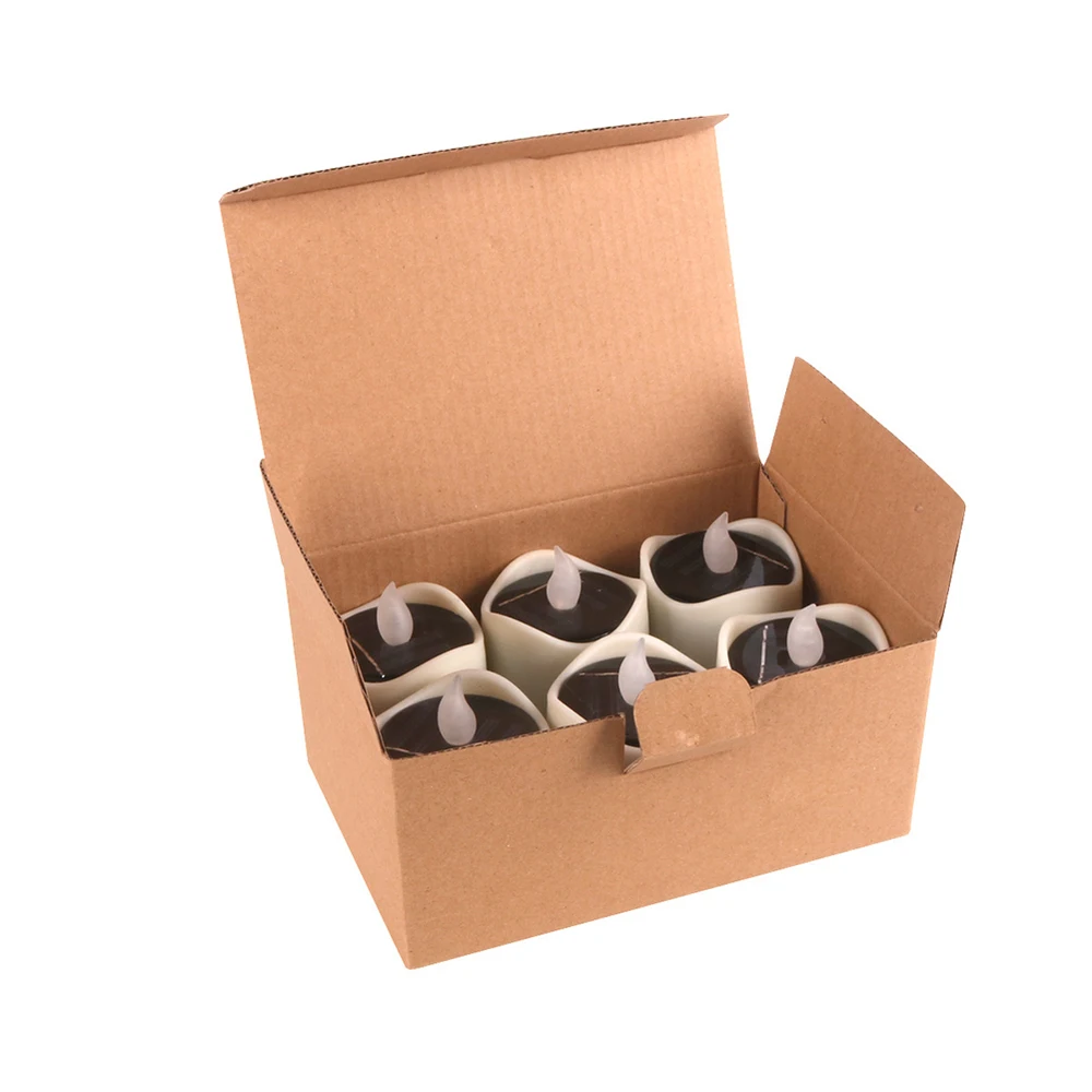 

6PCS LED Tea light Flicker Tea Candle Light Solar Flickering Flameless Party Wedding Candels Safety Home Decoration