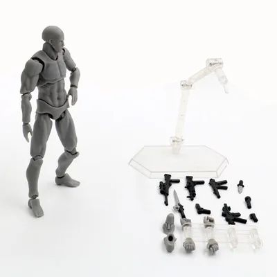 Figma Аниме Archetype He She Kun Chan Подвижная кукла, фигурка Коллекционная, шарниры, мужской и женский ферритовый 14,5 см - Color: Men--E