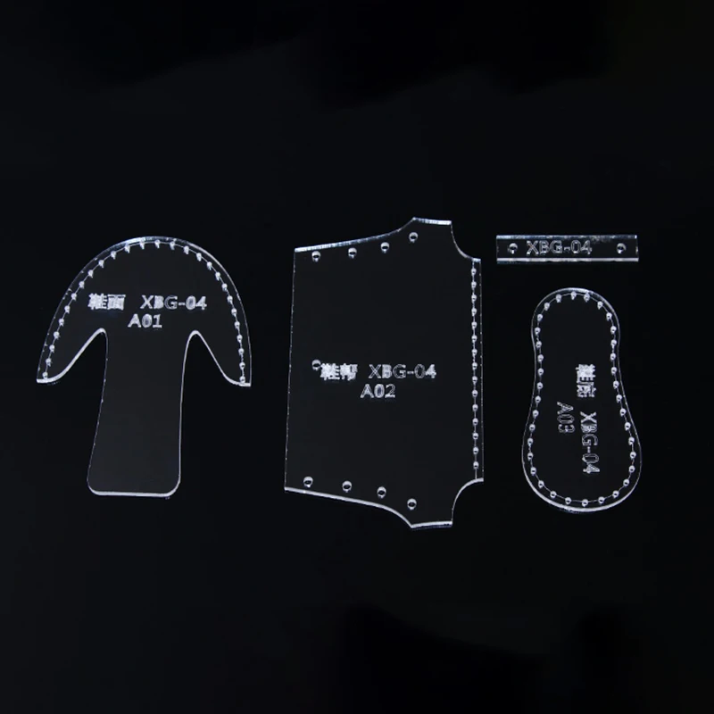 Набор прозрачных шаблонов мини-обувь кулон узор кожа ремесло акриловый шаблон