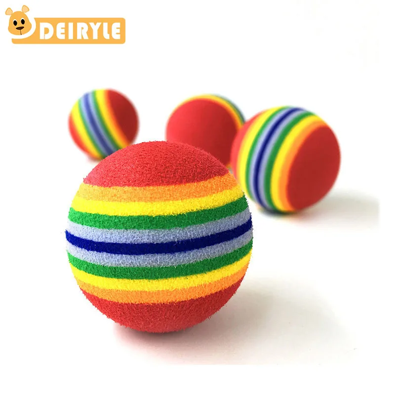 3 упаковки игрушка для питомцев Радужный шар собака кошка из пены жевательный