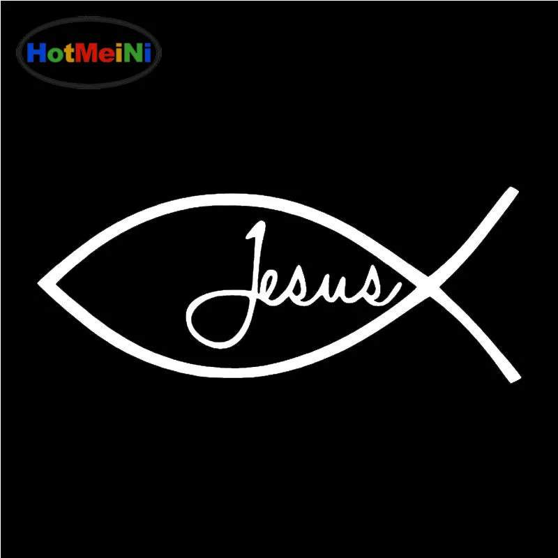 HotMeiNi автомобильный Стайлинг Jesus Fish God религиозная рыба наклейка на автомобиль